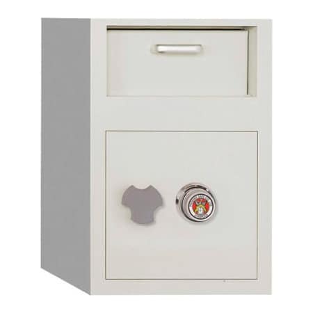 Phoenix Safe International Phoenix Safe Front Loading Dial Combination Lock Depository Safe 0.8 cu ft, Off-White, Steel 991